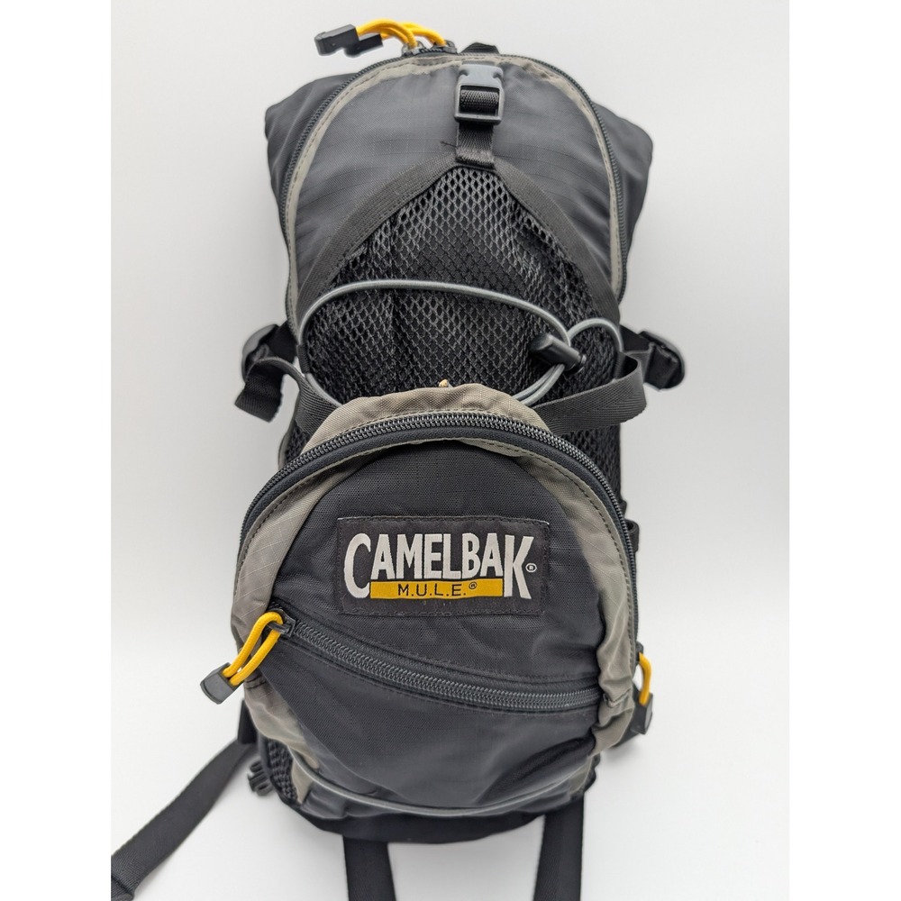 CamelBak M.U.L.E. Hydration Pack Backpack Black Grey Hiking Bag NO BLADDER!
